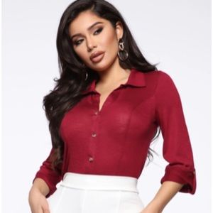 Fashion Nova Button Down Top *Brand New*